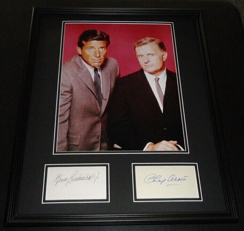 The FBI Cast Signed Framed 16x20 Photo Display Philip Abbott Efrem Zimbalist 