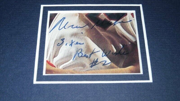 Moses Malone Signed Framed 16x20 Photo Display JSA 76ers