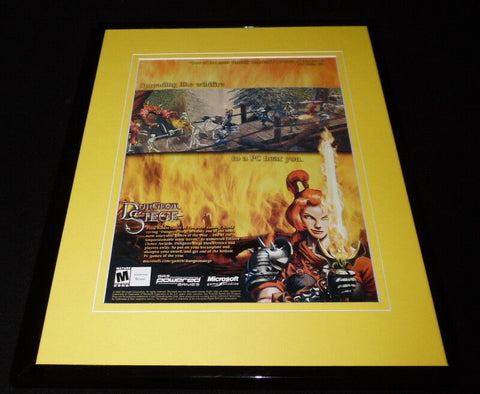 2003 Dungeon Siege Microsoft Framed 11x14 ORIGINAL Advertisement