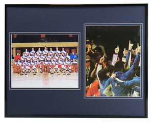 Mike Eruzione Signed Framed 16x20 Photo Set JSA 1980 Miracle on Ice Team USA D