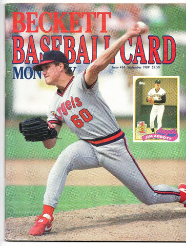 Beckett Baseball Card Magazine #54 VINTAGE 1989 Jim Abbott Angels