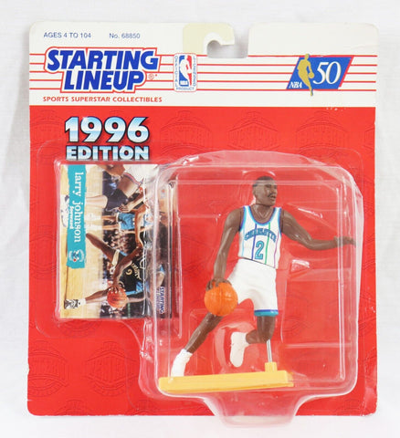 VINTAGE 1996 Starting Lineup SLU Action Figure Larry Johnson Hornets