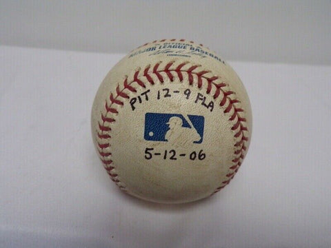 ORIGINAL Vintage 2006 Game Used MLB Baseball Marlins vs Pittsburgh Pirates  