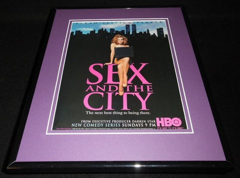 1998 Sex and the City Premiere HBO Framed 11x14 ORIGINAL Advertisement