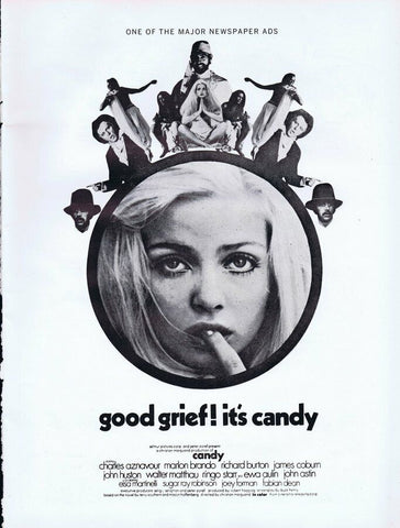 Candy 1968 ORIGINAL Vintage 9x12 Industry Ad Marlon Brando Ringo Starr