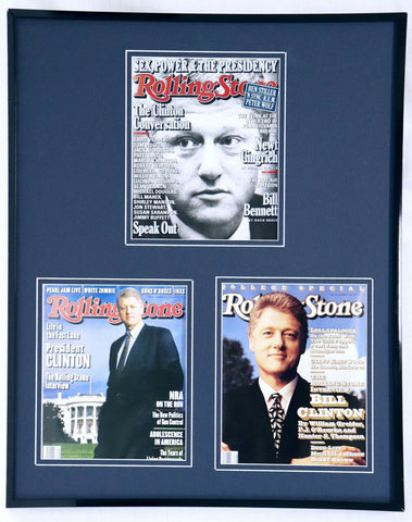 Bill Clinton 16x20 Framed Rolling Stone Cover Display