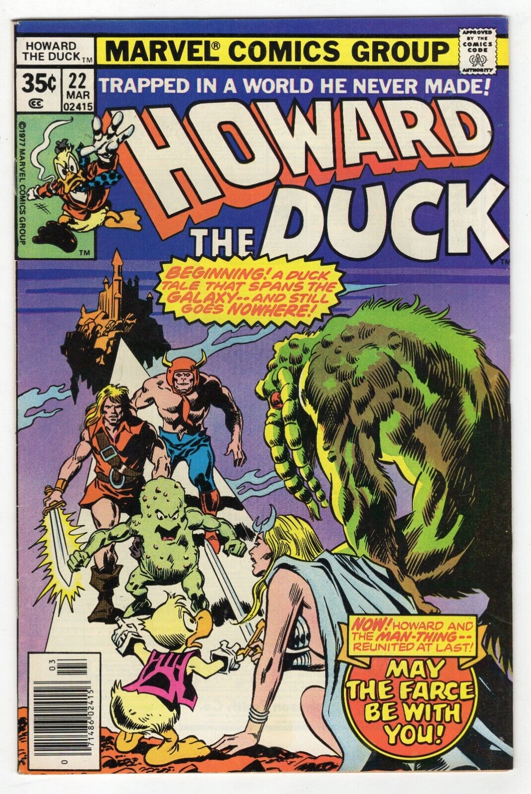 Howard the Duck #22 VINTAGE 1978 Marvel Comics Man Thing