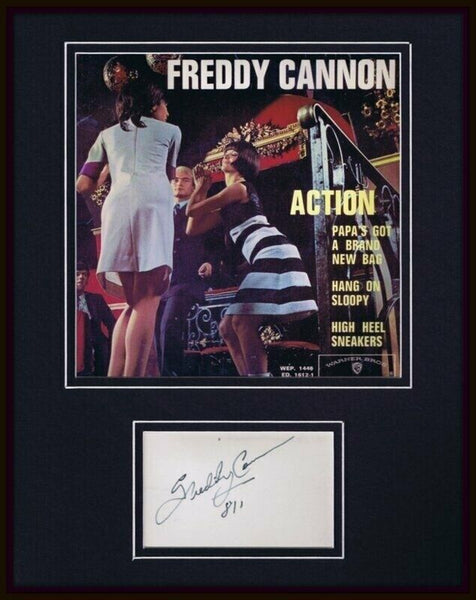 Freddy Cannon Signed Framed 11x14 Photo Display JSA Action Hang on Sloopy