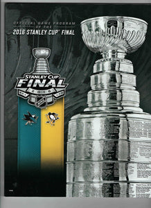 2016 Stanley Cup Program Pittsburgh Penguins San Jose Sharks