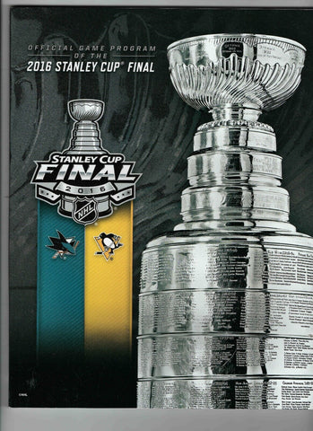 2016 Stanley Cup Program Pittsburgh Penguins San Jose Sharks