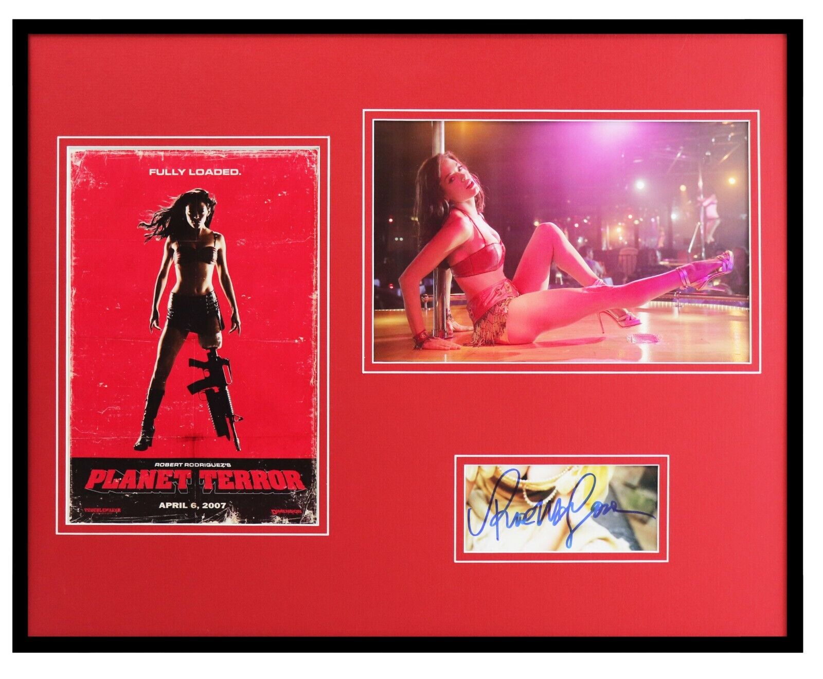 Rose McGowan Signed Framed 16x20 Photo Set Grindhouse