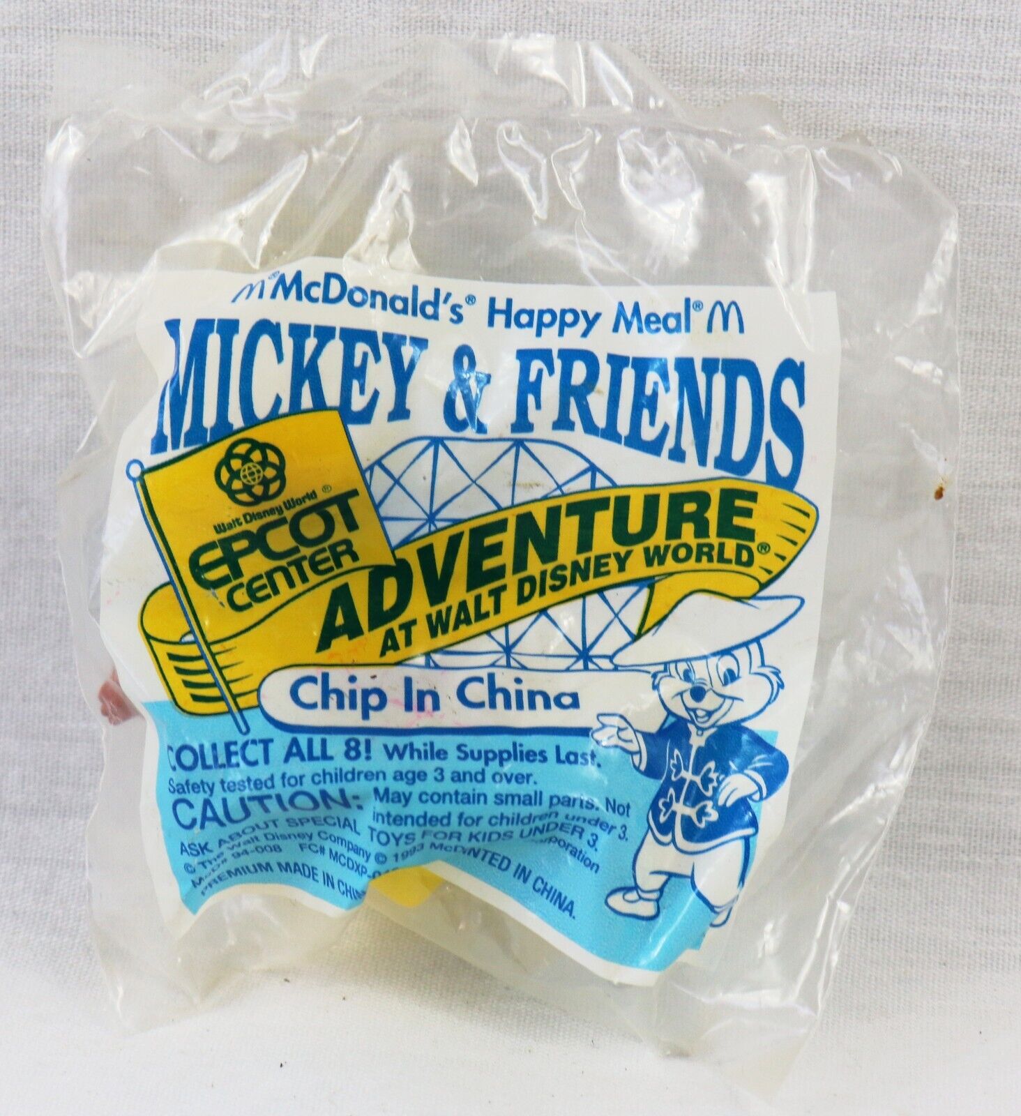 VINTAGE 1994 McDonald's Disney Epcot Center Chip & Dale Chip in China Doll