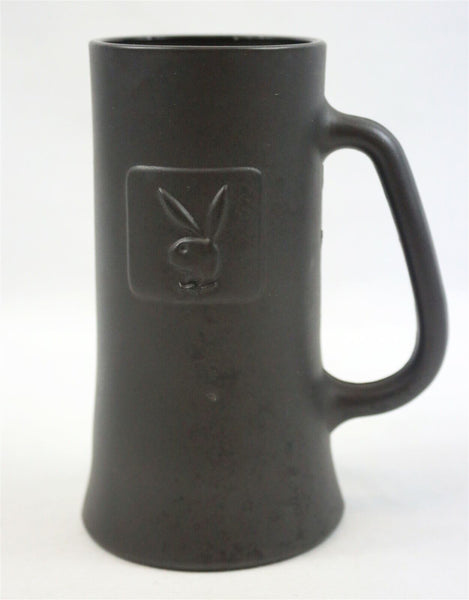 VINTAGE Playboy Bunny Official Black Matte Beer Stein Glass