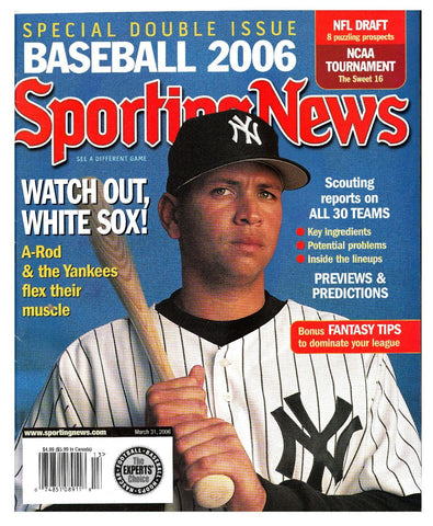 VINTAGE 2006 Sporting News Baseball Preview Magazine Alex Rodriguez