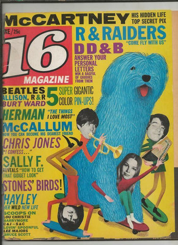 ORIGINAL Vintage June 1966 16 Magazine Beatles Batman Robin detached cover