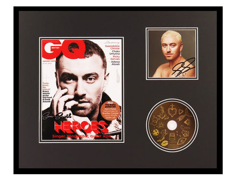 Sam Smith Signed Framed 16x20 CD & GQ Cover Display