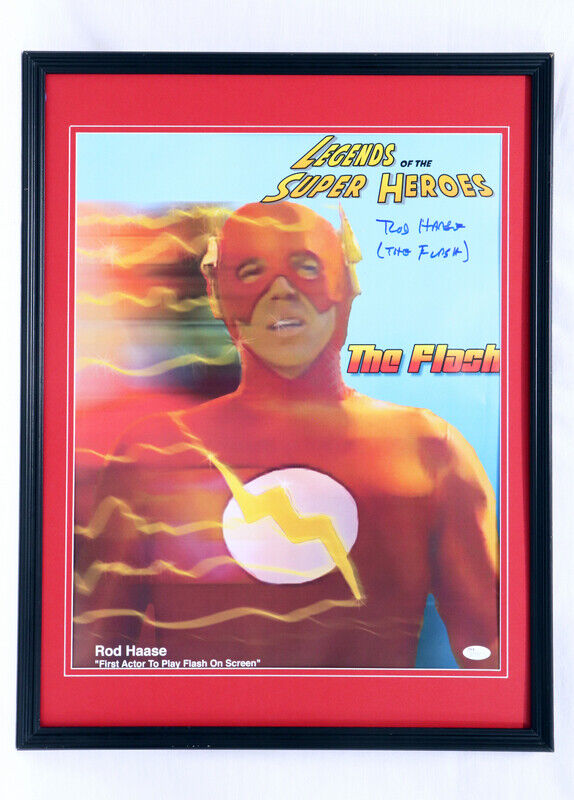 Rod Haase Signed Framed 18x24 Photo Display JSA The Flash Legends of Super Hero