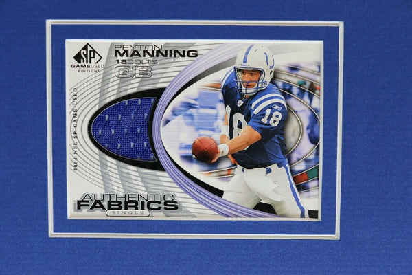 Peyton Manning 16x20 Framed Game Used Jersey & Photo Display Colts