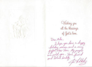 Joe Felitsky Signed Handwritten Christmas Card Pitt Panthers QB