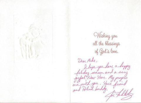 Joe Felitsky Signed Handwritten Christmas Card Pitt Panthers QB