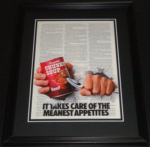 Chunky Soup 1988 Meanest Appetites 11x14 Framed ORIGINAL Advertisement