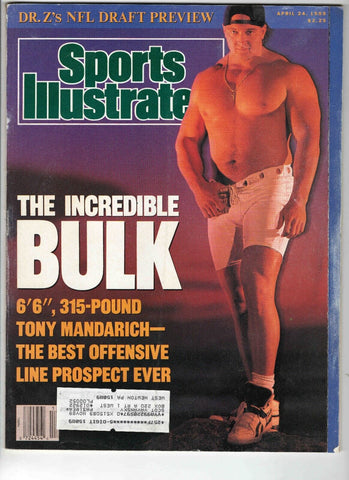 Apr 24 1989 Sports Illustrated Magazine Tony Mandarich Michigan State