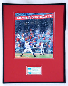 Paul Byrd Signed Framed 16x20 2007 Opening Day Photo Display Indians