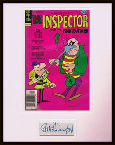 Pat Harrington Jr Signed Framed 1977 Inspector Comic Book Display Pink Panther B