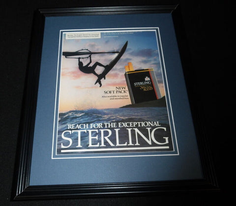 1985 Sterling Special Blend Cigarettes Framed ORIGINAL Vintage Advertisement 