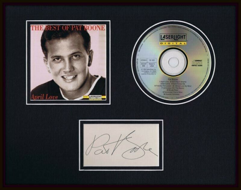 Pat Boone Signed Framed 11x14 Best Of CD & Photo Display 