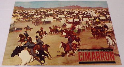 VINTAGE 1960 Cimarron 12x18" Industry Poster Ad Glenn Ford Anne Baxter