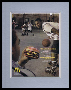 2004 McDonald's Double Quarter Pounder Framed 11x14 ORIGINAL Advertisement