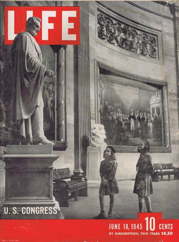 ORIGINAL Vintage Life Magazine June 18 1945 US Congress