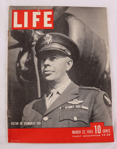 VINTAGE Mar 22 1943 Life Magazine WWII Era Victor of Bismarck Camel Cigarette Ad