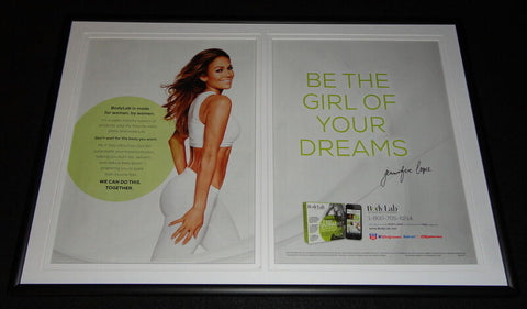 Jennifer Lopez Facsimile Signed Framed 12x18 Bodylab Advertising Display