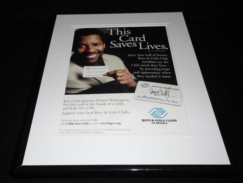 Denzel Washington 2009 Facsimile Signed Framed 11x14 Advertising Display