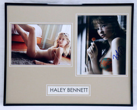 Haley Bennett Signed Framed 16x20 Lingerie Photo Display JSA