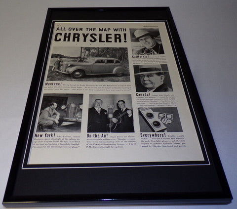 1937 Chrysler Royal Sedan Framed 11x17 ORIGINAL Vintage Advertising Poster