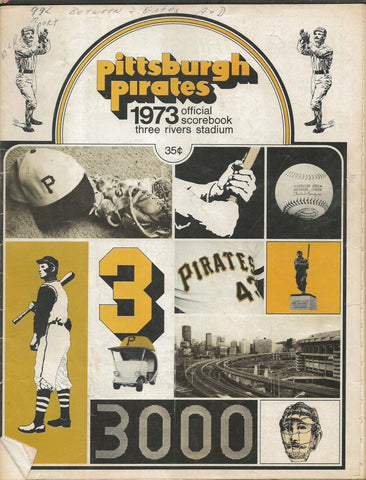 ORIGINAL Vintage 1973 Pittsburgh Pirates vs Cubs Scorebook (Scored) Stargell