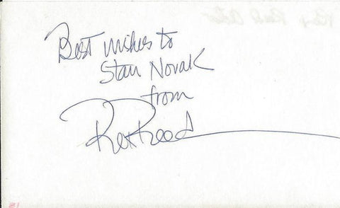 Rex Reed Signed 3x5 Index Card Note B