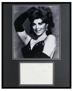 Tina Louise Signed Framed 16x20 Photo & Note Display JSA Gilligan's Island