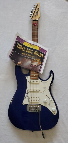 Three Dog Night Group Signed Full Size Electric Guitar In Person Palace Theater