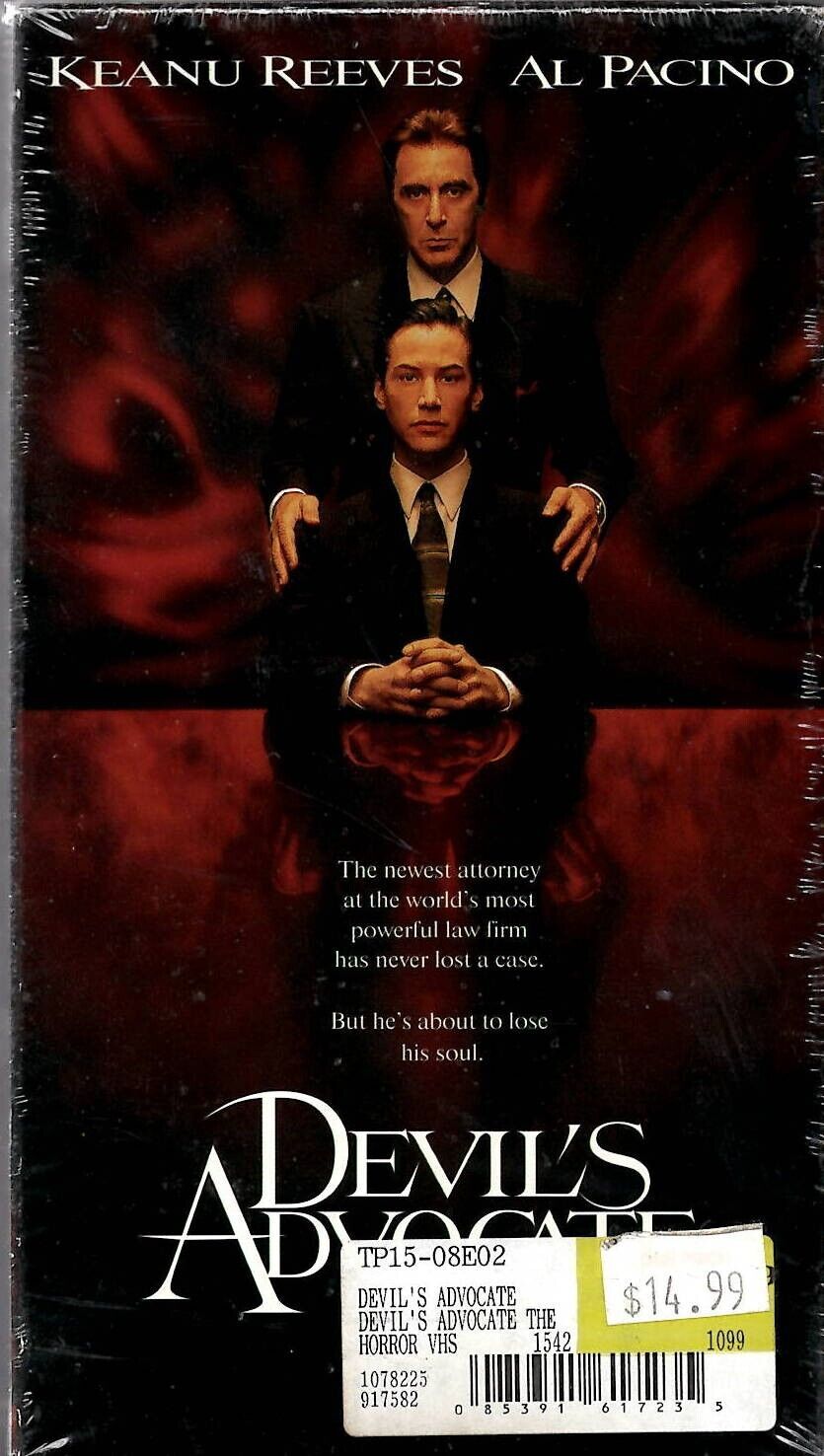 Devil's Advocate SEALED VINTAGE VHS Cassette Keanu Reeves Al Pacino