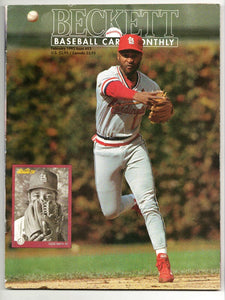 VINTAGE Feb 1992 Beckett Baseball Card Magazine Ozzie Smith Cardinals