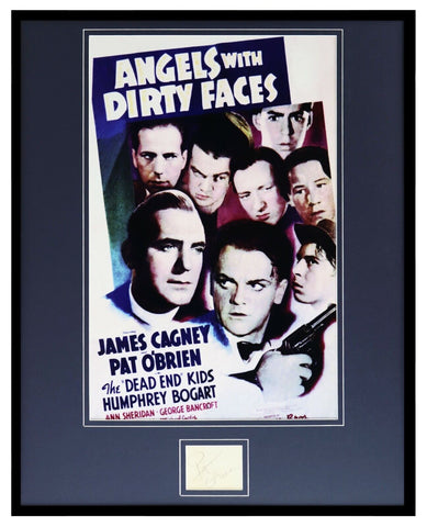 Pat O'Brien Signed Framed 16x20 Angels With Dirty Faces Poster Display JSA