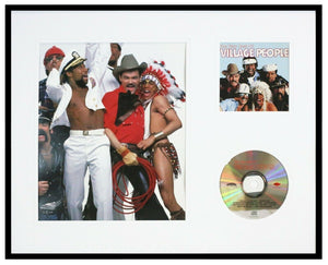 The Village People 16x20 Framed Photo & Very Best Of CD Display