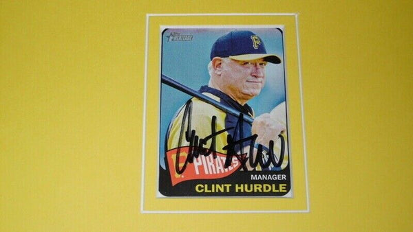 Clint Hurdle Signed Framed 11x17 Photo Display Pittsburgh Pirates