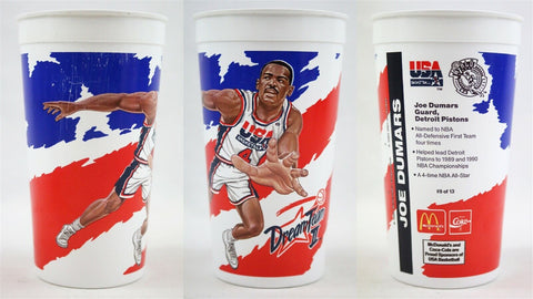 VINTAGE 1994 McDonald's / Coke Dream Team II Joe Dumars Large Plastic Cup 