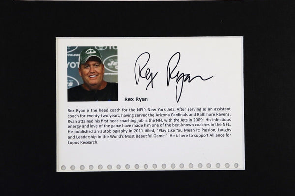 Rex Ryan Signed Framed 12x18 Photo Display Jets ESPN