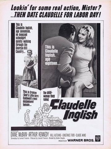 Claudelle Inglish ORIGINAL Vintage 1961 9x12 Industry Ad Diane McBain